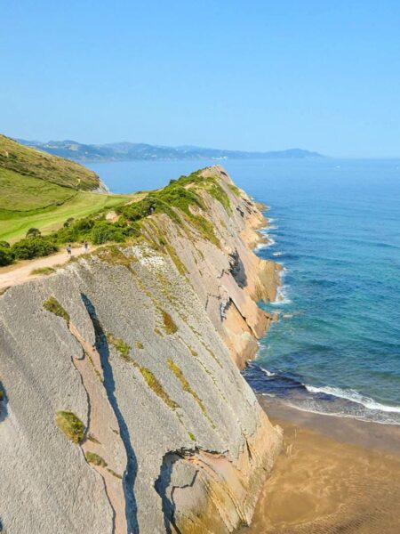 Die Klippen des Geopark Costa Vasca an der Küste des Baskenlandes, die man auf einer Weltweitwandern-Reise besuchen kann.