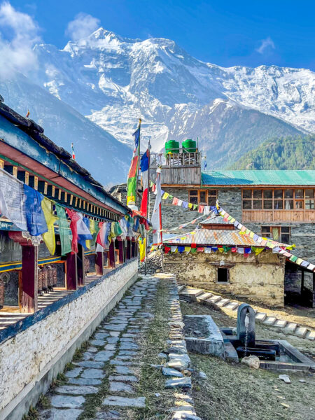 Ein Ausschnitt eines nepalesischen Dorfs in der Annapurna-Region.