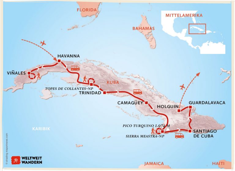 Wanderkarte Kuba Bewandern - Natur und Kultur Kuba