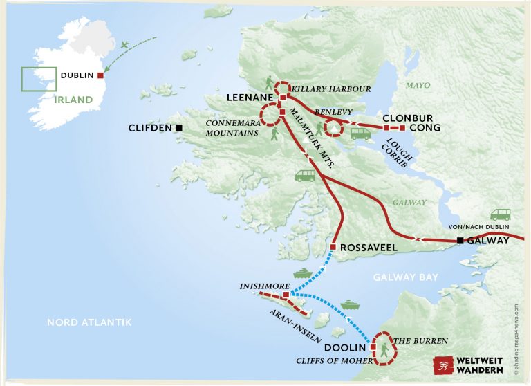 www-eur-irl-westen1-3.jpg Wanderkarte Connemara & Burren: Irlands rauer Westen - Wandern Westen Irland