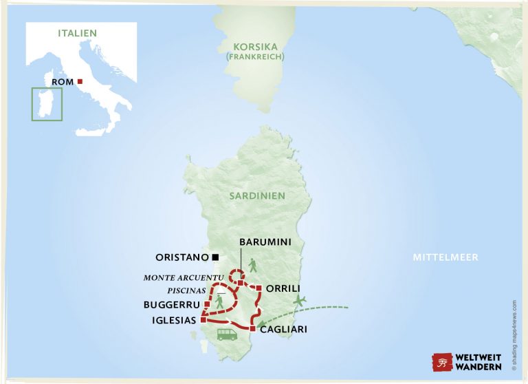 Wanderkarte Sardinien - Auf alten Hirtenpfaden