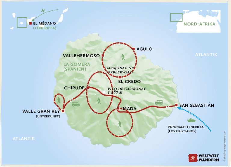 Wanderkarte La Gomera - Wanderidyll im Atlantik - Trekking La Gomera