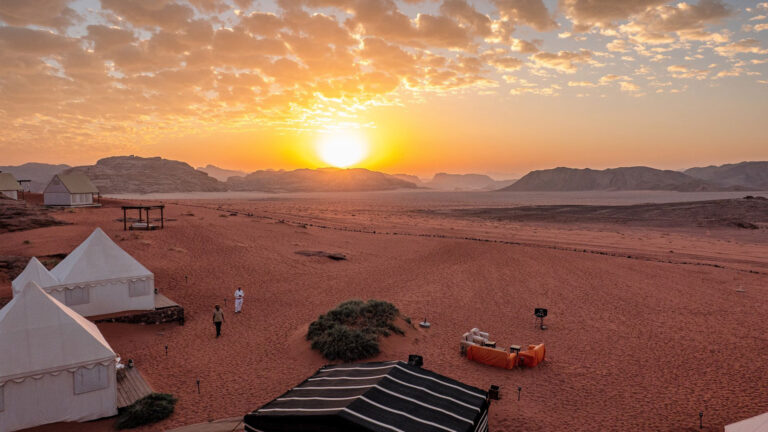 Jordanien Wüstencamp Sonnenuntergang