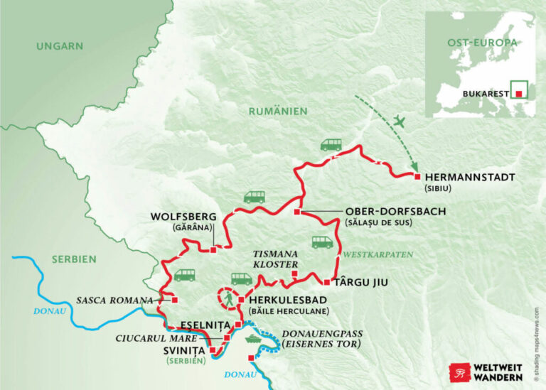 Wanderkarte Transsilvanische Alpen und Walachei - Wandern Transsilvanien
