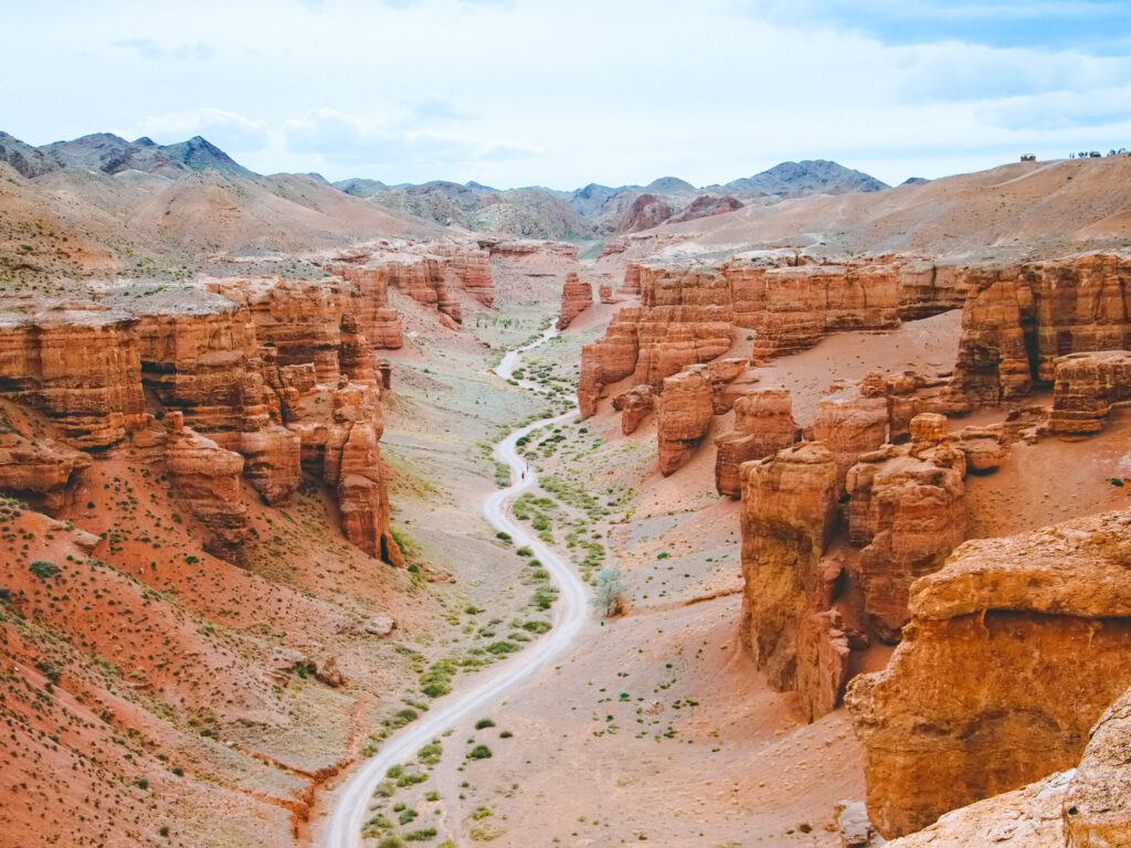 Picturesque view to the Charyn canyon- National natural park in Almaty region