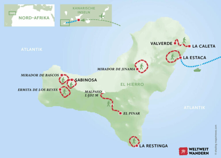 Wanderkarte El Hierro - Verborgenes Juwel der Kanaren - wandern El Hierro