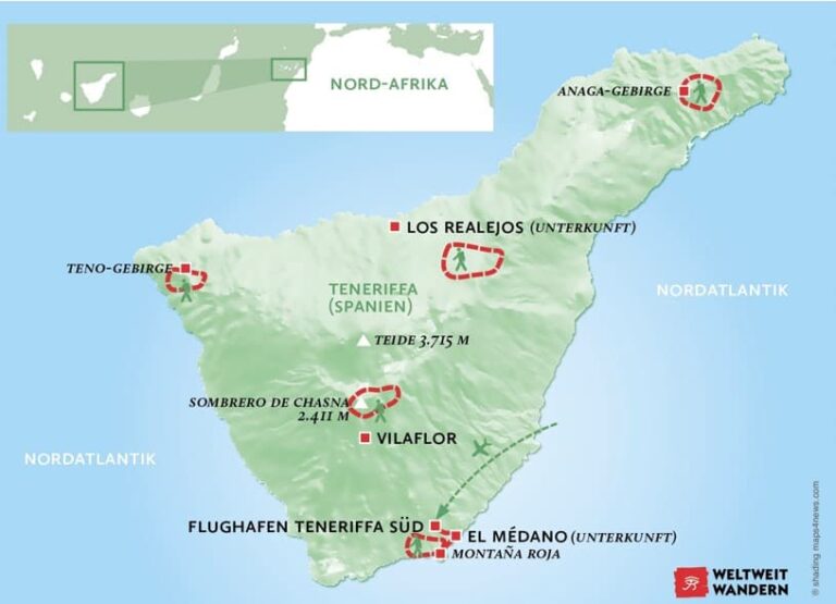 EUR_Teneriffa_Teide_2025_ESG08 Wanderkarte Teneriffa Teide